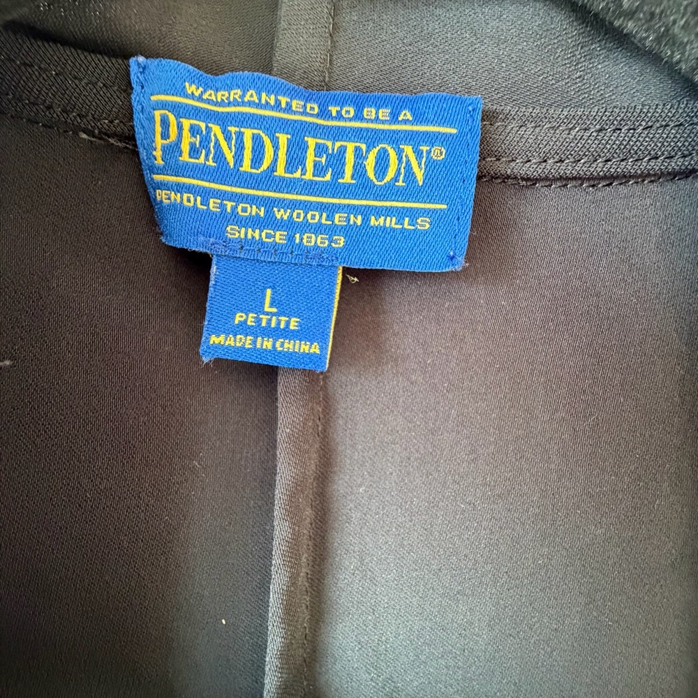 Pendleton Black Open Front Blazer Jacket Petite L… - image 2